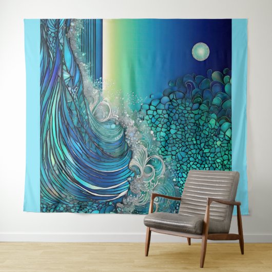 Tenture Surreal Surf Seascape (En situation (horizontale))