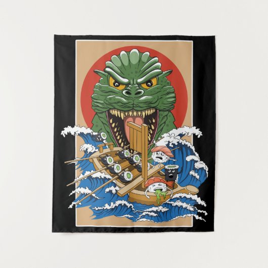 Tenture Sushi Lover japonais (Devant)