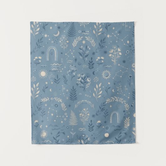Tenture Suspension murale bleu poussiéreux Boho Celestial (Devant)