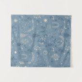 Tenture Suspension murale bleu poussiéreux Boho Celestial (Devant (Horizontal))