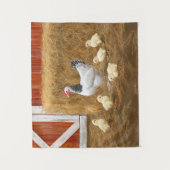 Tenture Sussex Chicken Mama Hen et Chicks (Devant)