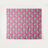 Tenture Swan Birds Pattern Design On Pink (Devant (Horizontal))