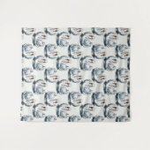 Tenture Swan Birds Pattern Design on White (Devant (Horizontal))