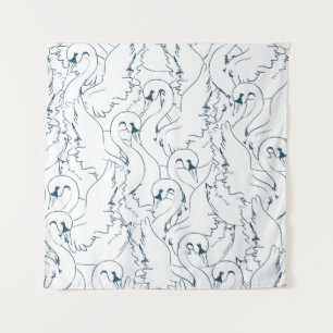 Tenture Swan Motif Seamlessswan, motif, abstrait, dos