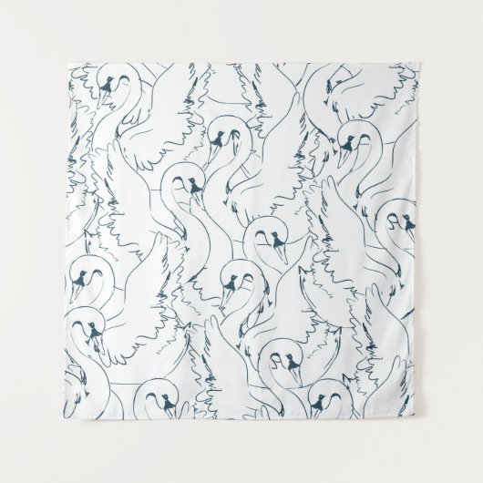Tenture Swan Motif Seamlessswan, motif, abstrait, dos (Devant)