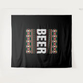 Tenture Sweat de Noël moche de bière (Devant (Horizontal))