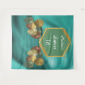 Tenture Sweet 16 Ballons verts pour Parties scintillant et (Devant (Horizontal))