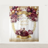 Tenture Sweet 16 Bannière Bourgogne robe Parties scintilla (Devant)