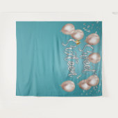 Tenture Sweet 16 Moderne Rubis Fille 16e Anniversaire Band (Devant (Horizontal))