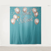 Tenture Sweet 16 Moderne Rubis Fille 16e Anniversaire Ruba (Devant)