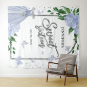 Tenture Sweet 16 Papillons Dusty Blue Gown fond (En situation (horizontale))