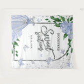 Tenture Sweet 16 Papillons Dusty Blue Gown fond (Devant (Horizontal))