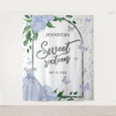 Tenture Sweet 16 Papillons Dusty Blue Gown fond (Devant)