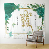 Tenture Sweet 16 Papillons Emerald Green Gown fond (En situation (horizontale))