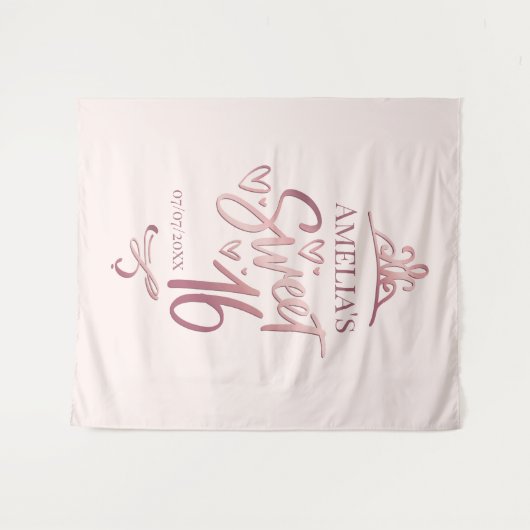 Tenture Sweet 16 Seize (Devant (Horizontal))