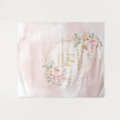 Tenture Sweet Baby Girl sauge or vert parties scintillant (Devant (Horizontal))