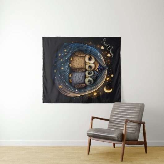 Tenture Sweet Dreams Jote Design Owl (En situation (horizontale))