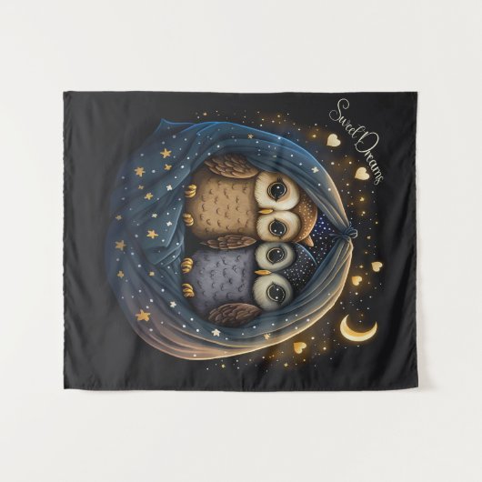 Tenture Sweet Dreams Jote Design Owl (Devant (Horizontal))