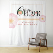 Tenture Sweet Little Peach Anniversaire (En situation)