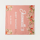 Tenture Sweet Peach Orchard Backdrop Tapestry (Devant (Horizontal))