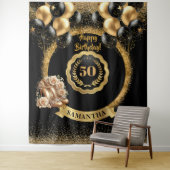 Tenture Symbole Classy Gold High Heels 50th Birthday Party (En situation)