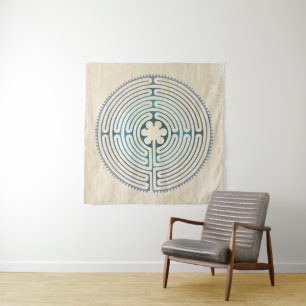 Tenture Symbole de géométrie sacrée - Chartres Labyrinthe 