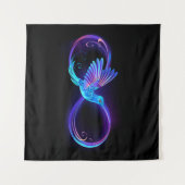 Tenture Symbole de Neon Infinity par Glowing Hummingbird (Devant (Horizontal))