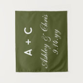 Tenture Symbole de réception de mariage personnalisé Olive (Devant)