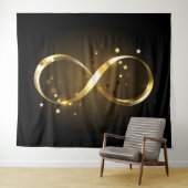 Tenture Symbole d'infini doré (En situation (horizontale))