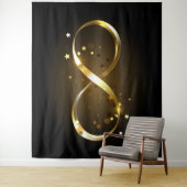 Tenture Symbole d'infini doré (En situation)
