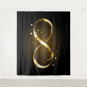 Tenture Symbole d'infini doré (Devant)