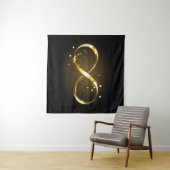 Tenture Symbole d'infini doré (En situation (horizontale))