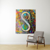 Tenture Symbole d'infini  | Sensibilisation sur l'autisme  (En situation)