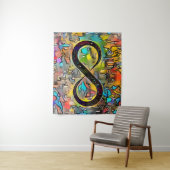 Tenture Symbole d'infini  | Sensibilisation sur l'autisme  (En situation)