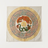 Tenture Symbole du Bonheur Double avec Phoenix et Dragon (Devant (Horizontal))