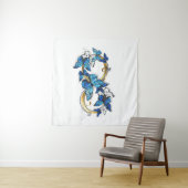 Tenture Symbole infini de papillons Morpho bleus (En situation (horizontale))