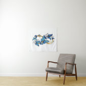 Tenture Symbole infini de papillons Morpho bleus (En situation (horizontale))
