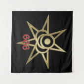 Tenture Symbole occulte septagram (Devant (Horizontal))