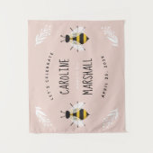Tenture Symbole Rustic Mama to Bee Baby Girl Douche (Devant)