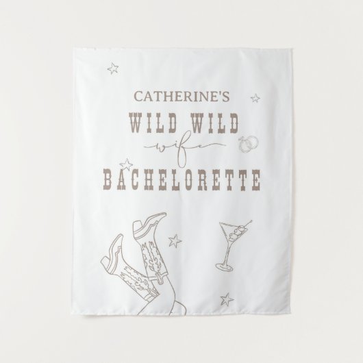 Tenture Symbole Wild Wild Wife Bachelorette (Devant)