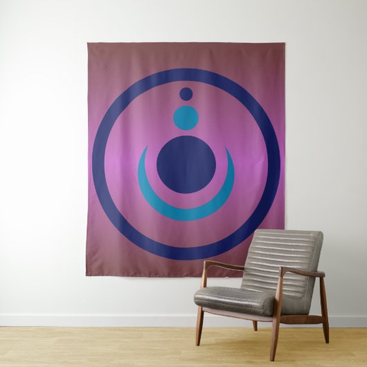 Tenture Symboles anciens Aliens Crop Circle Tapestry (En situation)