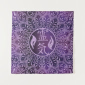 Tenture Symboles de Reiki et mains curatives sur la (Devant)