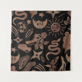 Tenture Symboles mystiques : serpent, soleil, lune. (Devant (Horizontal))