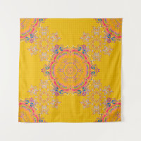 Symmétrie décorative arabesque. Beige, rose et jau