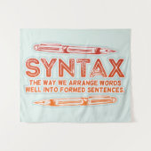 Tenture Syntaxe Funky Structure de la phrase Grammaire (Devant (Horizontal))