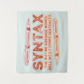 Tenture Syntaxe Funky Structure de la phrase Grammaire (Devant)