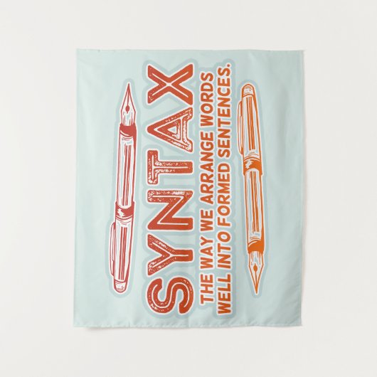 Tenture Syntaxe Funky Structure de la phrase Grammaire (Devant)