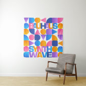 Tenture Synthwave Bauhaus Arc-en-ciel affiche #1 (jaune ro (En situation)