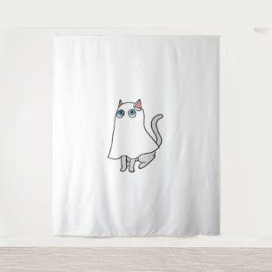 Tenture T-Shirt classique de chat fantôme_2