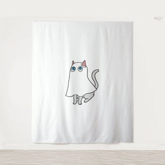Tenture T-Shirt classique de chat fantôme_2 (Devant)